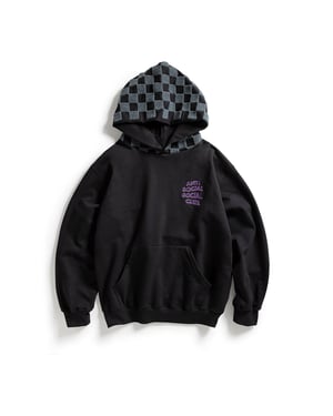 ASSC Chenille Checkered Hoodie in Black