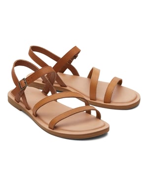 TOMS Kira Leren Heren Sandalen in Tan