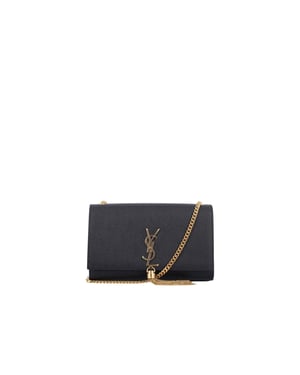 Saint Laurent Kate Kleine schoudertas van generfd leer met kwastjes