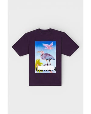 Heron Preston Censored Heron Tee Purple - 100% Cotton