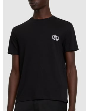 VLogo Signature Patch T-Shirt in Black