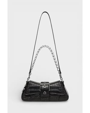 Balenciaga Lindsay Leather Shoulder Bag Black