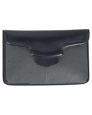 Alexander McQueen Studded Heroine Flat Pouch in Black Leather
