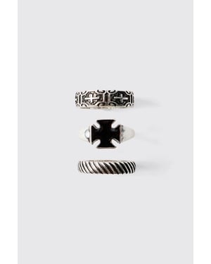 3 Pack Silver Ring