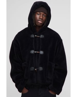 Relaxed Fit Borg Toggle Duffle Coat