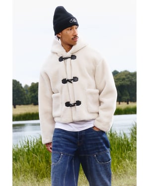 Relaxed Fit Borg Toggle Duffle Coat