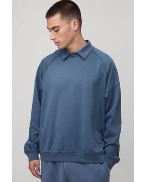 Oversized Premium Placketless Interlock Raglan Sleeve Polo