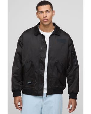 Oversized Nylon Collared Flight Jacket
