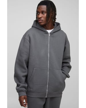 Tall Basic Oversized Zip Through Hoodie