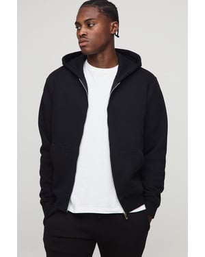 Basic Regular Zip Through Hoodie