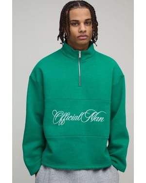 Official Man Quarter Zip Panel Sweatshirt