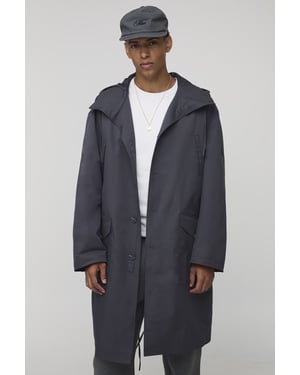 Regular Fit Long Length Hooded Parka Jacket