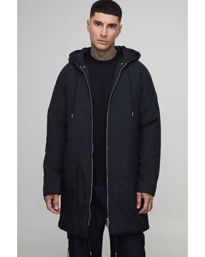 Tall Regular Fit Longline Hooded Zip Up Padded Parka