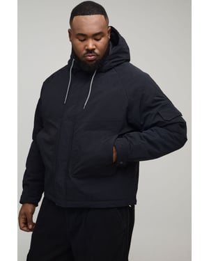 Plus Regular Fit Seam Detail Hooded Parka