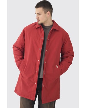 Tall Man Tab Crinkle Longline Mac In Rust