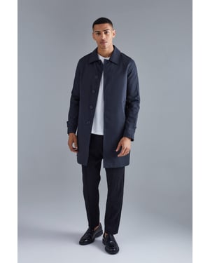 Single Breasted Poly Twill Mac Jacket
