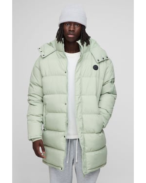 Regular Fit Hooded Longline Puffer Jacket