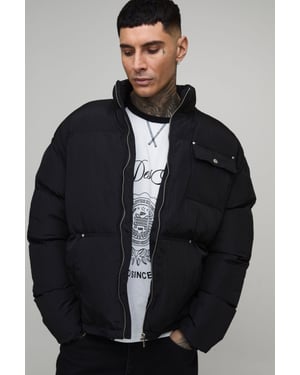Tall Regular Fit Nylon Carpenter Funnel Neck Puffer Jacket