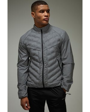 Man Active Reflective Quilted Regular Fit Jacket