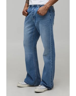 Pocket Embroidery Rigid Flared Jeans