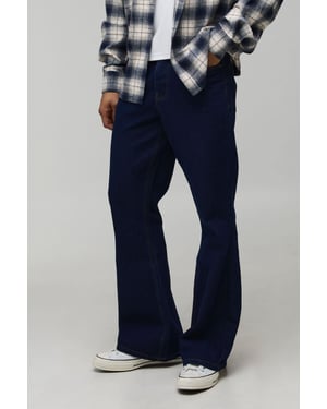 Pocket Embroidery Rigid Flared Jeans