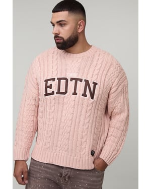 Plus Limited Edition Oversized Embroidered Knitted Jumper