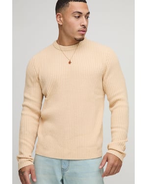 Regular Fit Ribbed Knitted Jumper