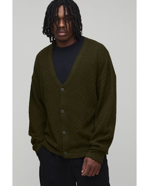 Tall Relaxed Fit Basket Knit Cardigan