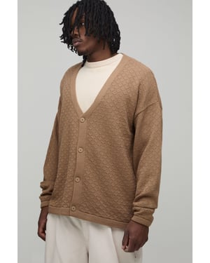 Tall Relaxed Fit Basket Knit Cardigan