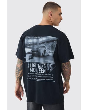 Oversized Disney Cars License Back Print T-shirt