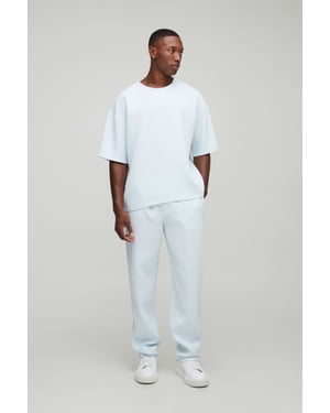 Oversized Boxy Pleated T-Shirt and Regular Fit Open Cuff Jogger Set