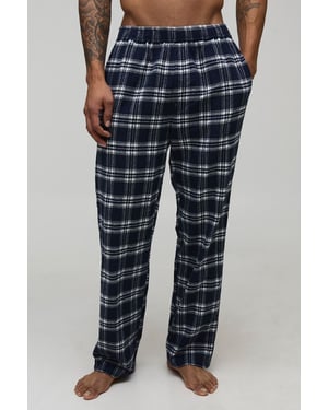 Woven Checked Relaxed Loungewear Bottoms