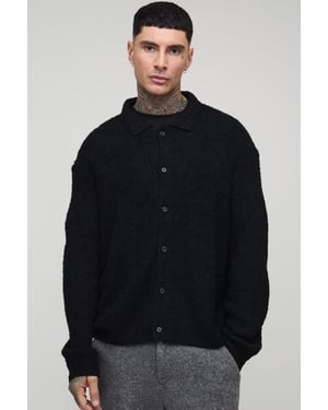 Tall Basic Boxy Brushed Knitted Shirt