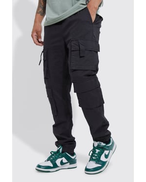 Elasticated Waist Multi Cargo Pocket Slim Fit Jogger
