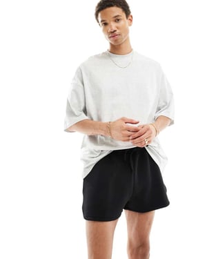 ASOS DESIGN löparshorts i scuba-liknande tyg i svart