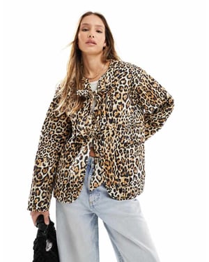 ASOS DESIGN vadderad djurjacka