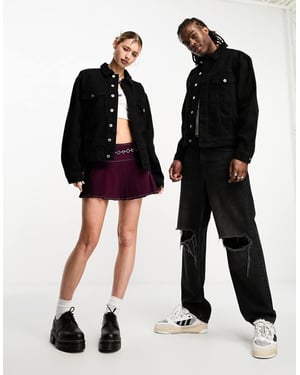 COLLUSION Unisex oversized denimjacka i svart