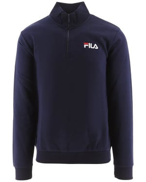 Mens Navy Adam Quarter Zip Sweatshirt