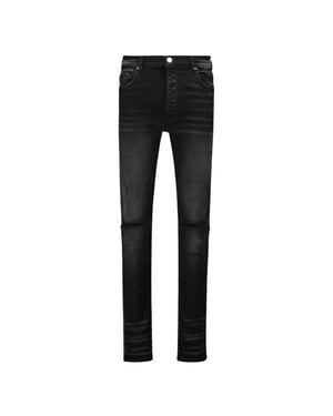 Amiri Slash Aged Black Jeans