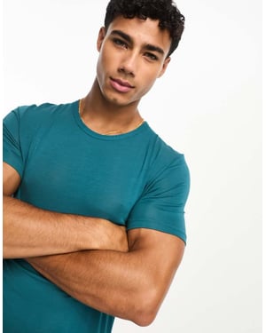 Calvin Klein bröstlogo lounge t-shirt i teal