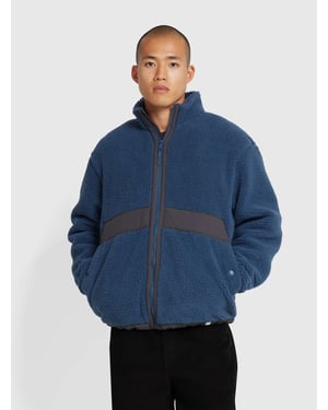 Mens Deep Blue Elias Full Zip Fleece Jacket
