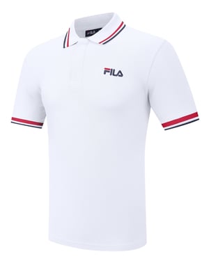 Mens White Bowey Graphic Polo Shirt