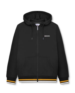 Mens Black Gold Zip Hoodie
