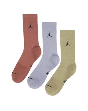 Mens Assorted Jordan Everyday Crew 3-Pack Sock