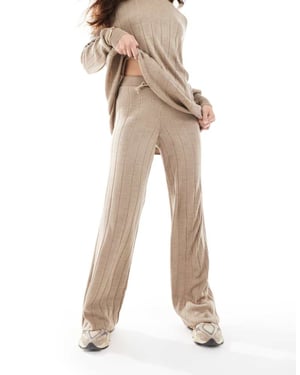 ENDAST vida stickade byxor co-ord i sand