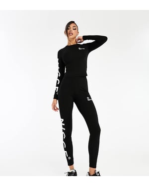 Nicce mara co-ord leggings i svart med placeringstryck