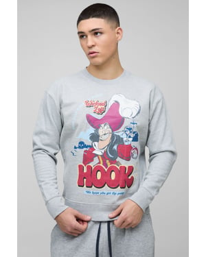 Oversized Captain Hook License Print Sweatshirt