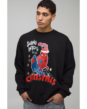 Oversized Christmas Spiderman License Sweatshirt