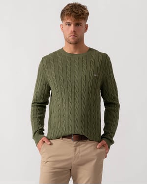 379 Crew Neck Jumper in Dark Green