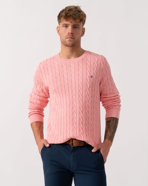 Crew Neck Jumper in Coral
